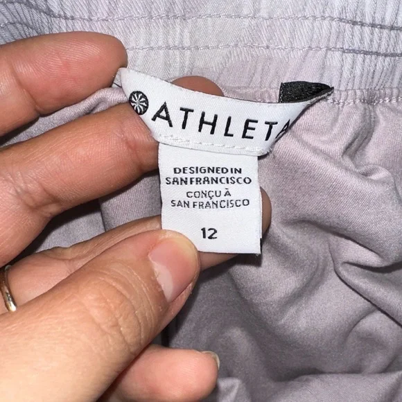 Athleta Brooklyn Lined Joggers In Camo Lux Shasta Purple sz 12 #E1